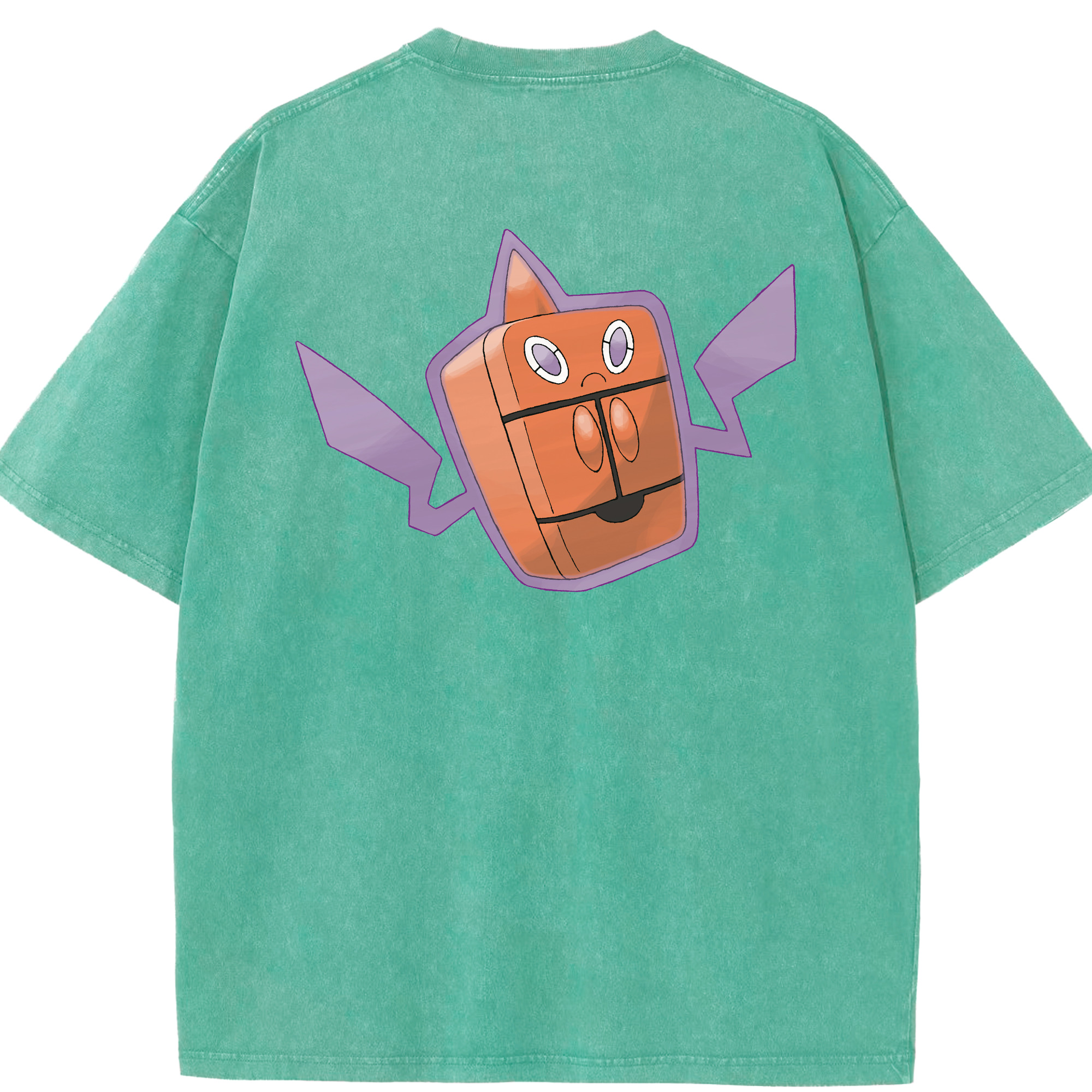 （画像用） ポケットモンスター Pokémon 綿100% ヴィンテージ風 半袖Tシャツ（背面プリント）